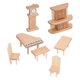 thumbnail image 4 of Nehlobo Muebles de casa de muñecas de madera, escala 1:12, muebles en miniatura, juego de sala de estar para niños de 3 años en adelante, 4 of 8