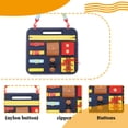 thumbnail image 4 of Fell Sensory Board Juguete Portátil Portátil Educativo Educativo Vestir Habilidad Aprendizaje Juguetes Presenta Practicar POR 1-3 AÑOS AZUL MARKE Eigraketly FN001300-02, 4 of 6