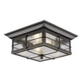 thumbnail image 2 of Westinghouse Westinghouse Lighting 6578400 Orwell 11 inch Traditional Two-Light Flush Mount Outdoor Ceiling Light Fixture Oil Rubbed Bronze with Highlights, Clear Seeded Glass, 2 of 7