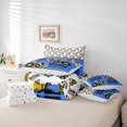 thumbnail image 4 of Erosebridal Cartoon Bulldozer Bed in a Bag Queen Size, Construction Vehicles Bed Set, Blue Bedroom Decor, Reversible 7pcs, 4 of 4