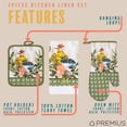 thumbnail image 2 of PREMIUS 3 Piece Printed Kitchen Linen Set, Olive Oil & Branch, 1 Cotton Towel, 1 Pot Holder, 1 Oven Mitt, 2 of 5