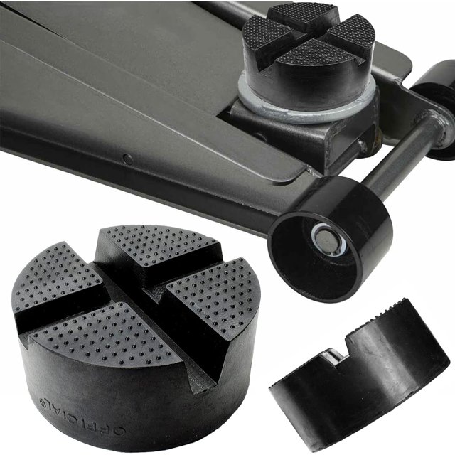 Trolley Jack Rubber Pad Universal Slotted Floor Jack Pad Adapter Frame Rail Support Stand Protector Pinch Weld Side Lifting Anti Slip Car Jacking Tool