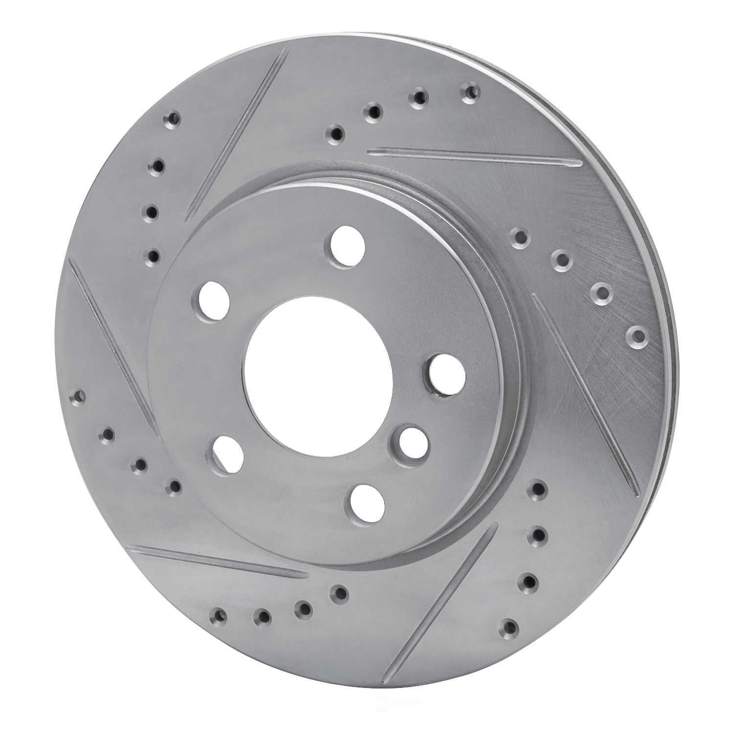 Dynamic Friction Company 631-32017L DFC Brake Rotor - Drilled And Slotted - Silver