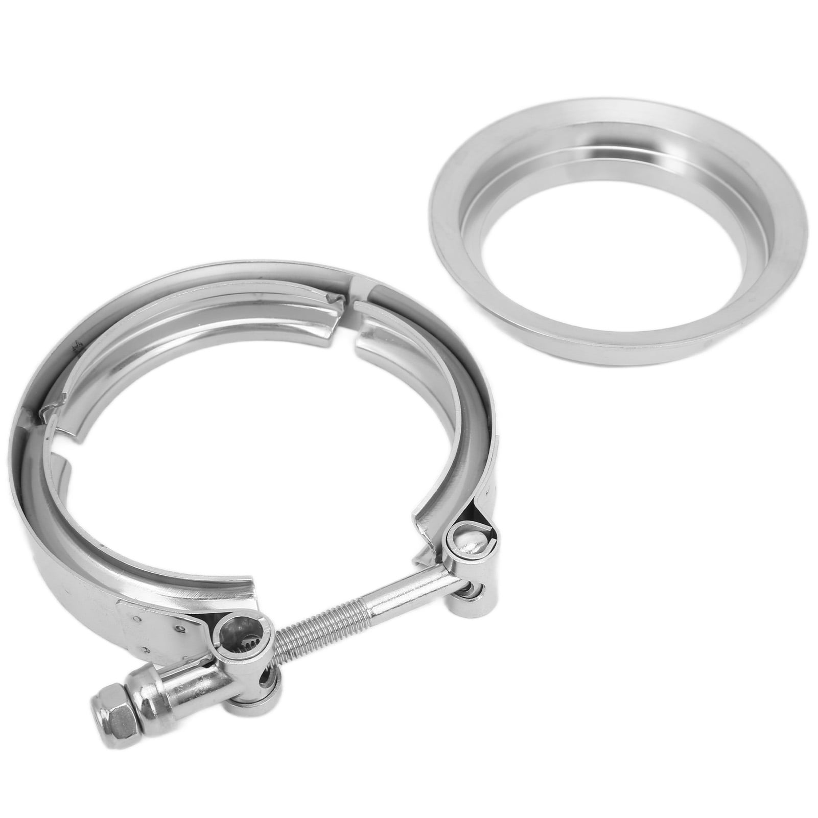 Spptty V Band Clamp Kit,3in Downpipe V Band Clamp Flange Kit Stainless