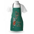 thumbnail image 3 of I Love You More Apron Cartoon Singing Cat with Guitar More Than Fish Song Music Notes and Hearts, Unisex Kitchen Bib Apron with Adjustable Neck for Cooking Baking Gardening, Multicolor, by Ambesonne, 3 of 3