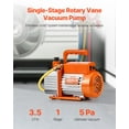 thumbnail image 3 of STAWAY 3.5 CFM HVAC Vacuum Pump - Powerful 1/4 Hp Rotary Vane, Oil Included, Ideal for R22/R134a/R410a, Reliable & User-Friendly for All Applications, 3 of 9