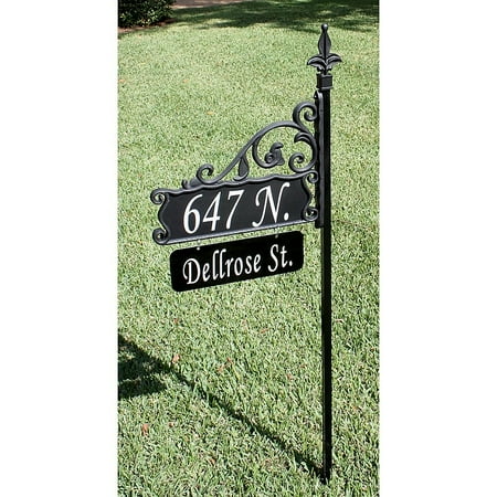 address sided double sign signs reflective boardwalk handcrafted nameplate visible highly personalized usa super gift night dialog displays option button