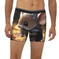 thumbnail image 2 of Salouo Cute Big-Eared Mouse Pattern Men's Boxer Briefs, Soft & Breathable Underwear Elastic Waistband Briefs for Men,1-Pack, 2 of 7