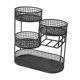 thumbnail image 4 of Cesta de frutas de metal de múltiples niveles de hierro forjado Counter Counter Gran capacidad Vegetales Estado de almacenamiento de vegetales soporte Negro, 4 of 8