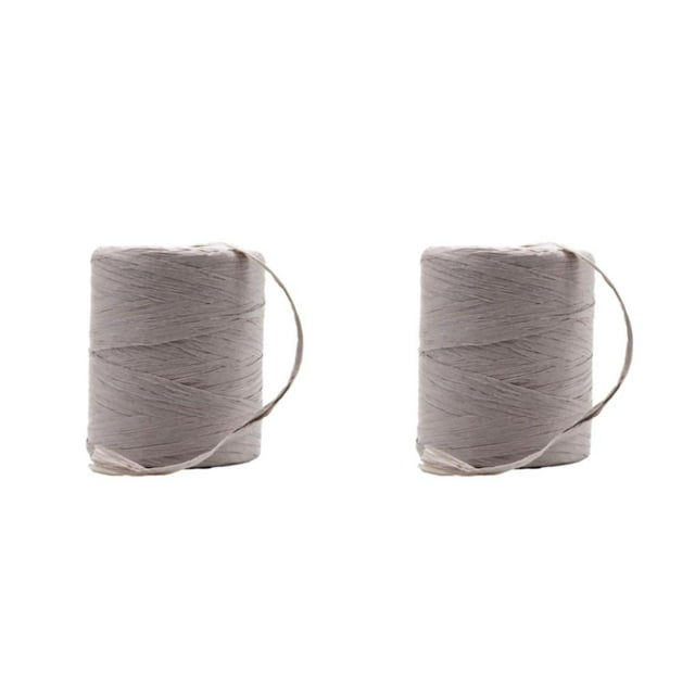 Youkk Wide Application Raffia Yarn For Various DIY Projects And Durable Beautiful grey 2Set