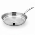 thumbnail image 1 of DOLITY Stainless Steel Frying Pan Works on All Cooktops Triple-Layer Skillet Even Heat Distribution Triple-Layer Clad Skillet for Home Cooks, 1 of 9