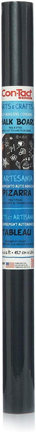 Con-Tact Brand Adhesive Removable Chalkboard Liner, 18 Inches by 6 Feet, Black