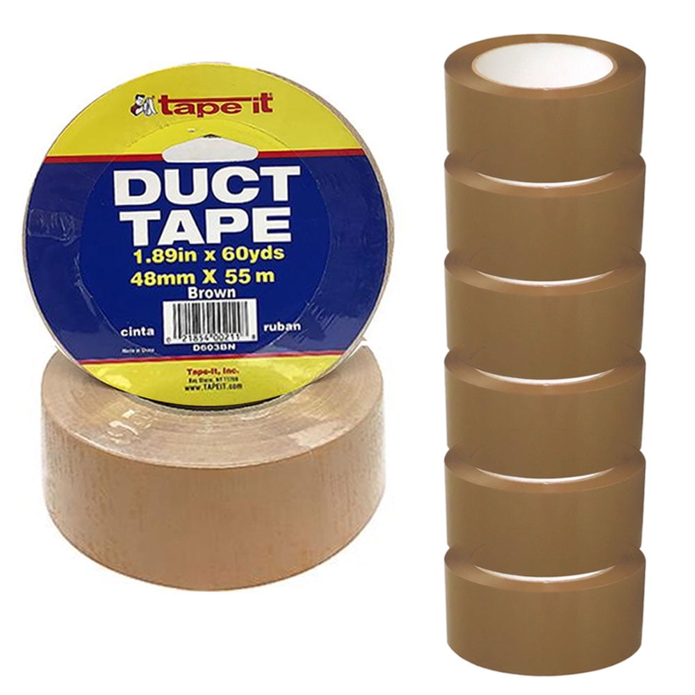6 Rolls Sealing Tapes Packaging Box Carton Shipping Size 2' X 55 Yards Packing