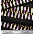 thumbnail image 2 of Soimoi Black Cotton Voile Fabric Bottle Bar Printed Fabric 1 Yard 42 Inch Wide, 2 of 3