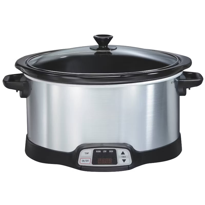 Megachef Triple 2.5 Quart Slow Cooker & Buffet Server - 3 Pots, Individual Controls, Brushed Copper