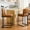 1 pack | Brown, variant on 24" Bar Stools Set of 2, Counter Height Stools with Back, Modern PU Tall Bar Stools, Upholstered Counter Height Bar Chairs for Kitchen & Kitchen Island