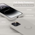 thumbnail image 5 of Compatible con funda para iPhone 14 Pro Max con soporte de anillo - Silicona líquida - Forro de microfibra - Fundas protectoras antiarañazos de cuerpo completo a prueba de golpes F, 5 of 5