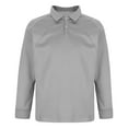 thumbnail image 4 of Annhoo Men's Office Blouses Casual Oversized Long Sleeve Collared Button Shirts Solid Color Business Dressy Pullover, 4 of 7