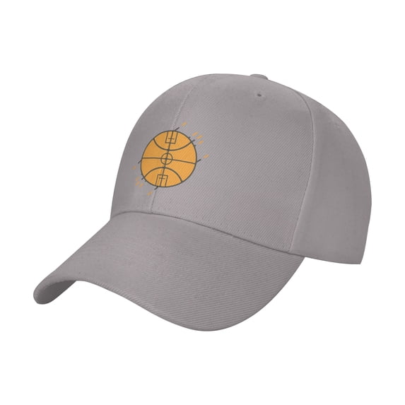 TEQUAN Peaked Cap Basketball Gamer Adult Unisex Adjustable Curved Brim Baseball Cap Hat, Gray