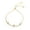 Golden F, variant on Mightlink Women Bracelet Heart Moon Pendant Cubic Zirconia Decor Hollow Adjustable Length Stainless Lightweight Tassel Lady Wrist Chain Girlfriend Present