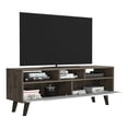 thumbnail image 2 of 2 Inner Drawers & 3 Open Shelves Tv Stand, Suits Up To 52" Tvs, Dark Brown/white Stand For Tvs Up 52", Brown/white, Shelves, Long, 2 of 6
