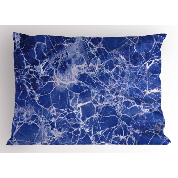 Marble Pillow Sham Metamorphic Marble with Vibrant Fragmented Pieces