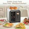 thumbnail image 2 of SEEDEEM Toaster 2 Slice, Real Touch Screen with LCD Display, Single-Slice Function, Stainless Steel Toaster, 50% Faster Heating, 1.5" Wide Slots, Removable Crumb Tra, 2 of 8