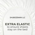 thumbnail image 2 of DBOZE 4 Piece Sheet Set Deep Pocket Brushed Cotton Blend, Wrinkle, Fade & Stain Resistant, Queen Size, (WHITE), 2 of 7