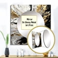thumbnail image 3 of Designart "Upcoming Bliss Intense Textured Gilt and Black II" Abstract Painting Square Mirror For Wall Decor - Large Gold Square Mirror Printed Wall Decor - Modern Square Living Room Mirror, 3 of 5