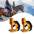 thumbnail image 6 of 5 Saddle Stirrups, Lightweight Safety Horse Saddle, Flexible, Hand Polished, Horse, Alumi - Orange, 6 of 9