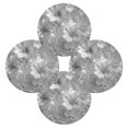 thumbnail image 2 of 15.4" Round Placemat Set of 4 Polyester Fabric Place Mats Non-Slip Dining Kitchen Table Mats for Kitchen Party Decor Silver Metal Flower Pattern, 2 of 5