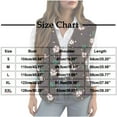 thumbnail image 3 of Women's Sherpa Vest Sleeveless Button Down Floral Print Open Front Fuzzy Gilet Outerwear Fall Winter Warm Cozy Loose Fit Jacket, 3 of 5