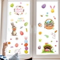 thumbnail image 5 of Toorise Easter Window Stickers 9 Sheets Cute Cartoon Bunny Window Decals Colourful Static Cling Sticker Reusable PVC Easter Decals Party Decorations for Windows Mirrors and Glass Doors, 5 of 9