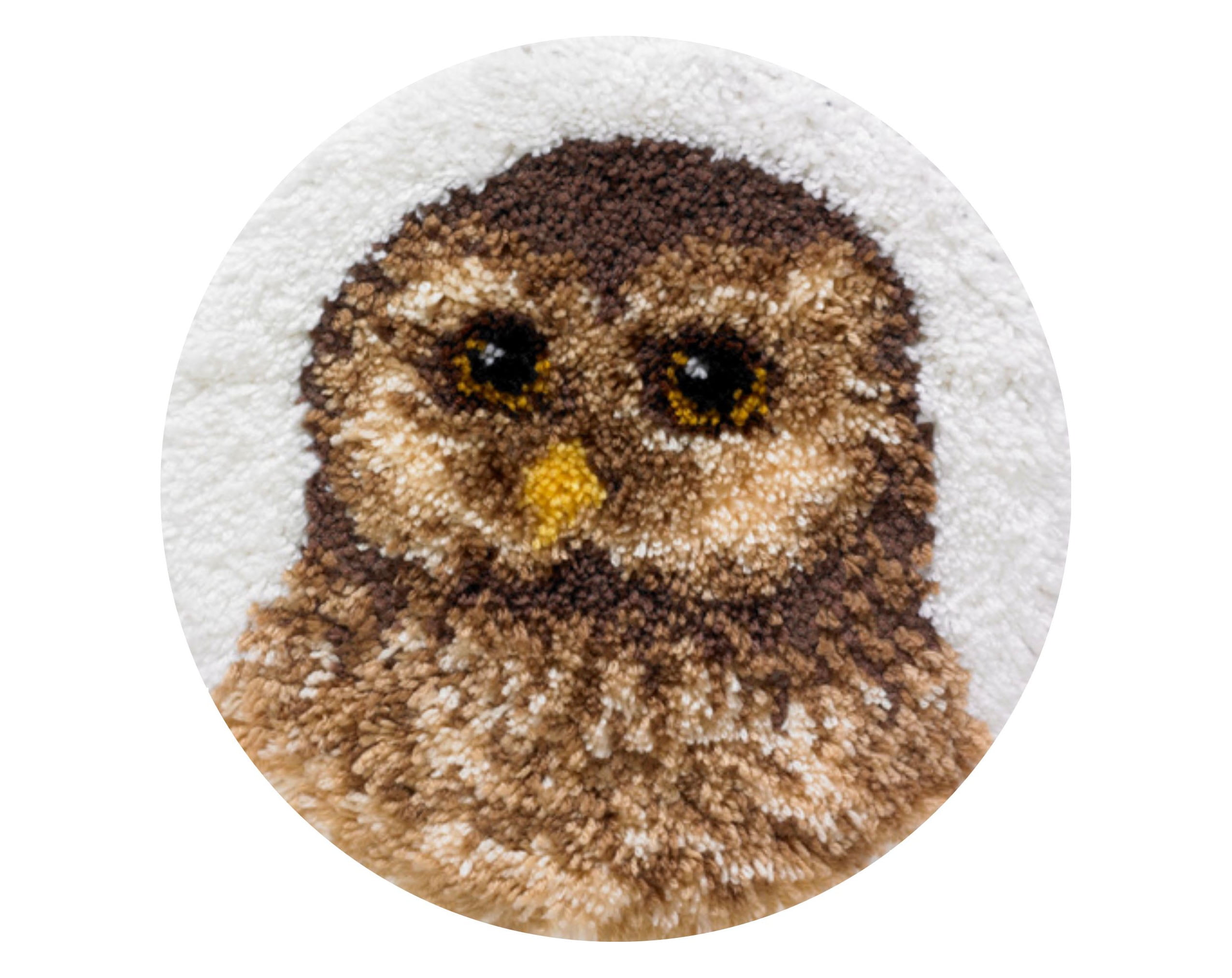 Owl Round Latch Hook Rug Kit