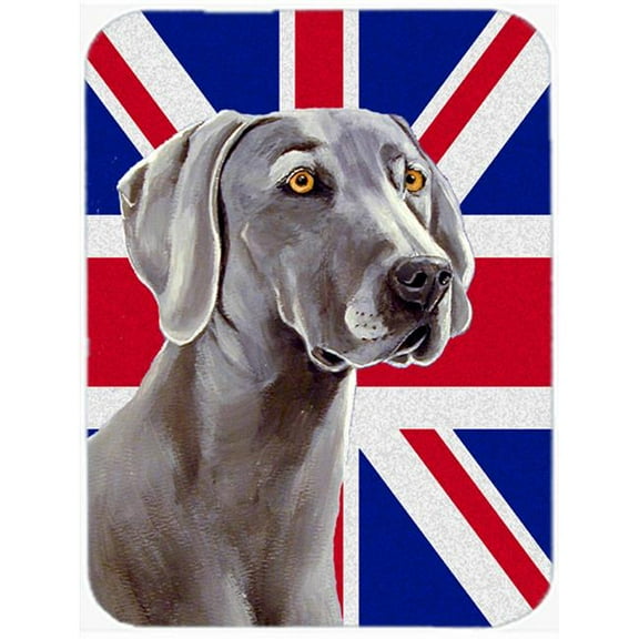 Carolines Treasures  Weimaraner With English Union Jack British Flag Mouse Pad