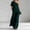 Green, variant on Muscularfit Travel Sets Women 2 Piece Outfits Sets Summer Dressy Vacation Pullover Palazzo Set Shirt Boat Neck White Short Sleeve Womens Shorts Sets