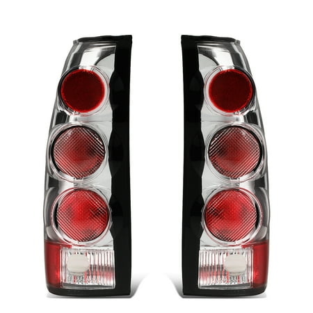 For 1988 to 2000 Chevy GMC C10 C/K Pickup Suburban C1500 C2500 K1500 K2500 Piar Altezza Euro Style Tail Light Brake / Reverse Lamps Chrome 89 90 91 92 93 94 95 96 97 98 99