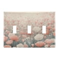 thumbnail image 2 of Dailycode Light Switch Plate Covers 2 Gang Wall Plate Plastics Outlet Covers for Kitchen Home Office Decor Pink and White Flowers Field, 2 of 8