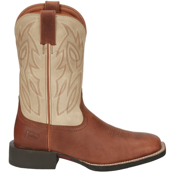 Justin Boots Mens Canter Square Toe Pull On Cowboy Mid Calf Boots