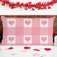 thumbnail image 4 of Valentines Day Pillow Covers 12x20 Birthday Gifts Heart Pattern Throw Pillow Cover Decorations for SofaHome Decor, 4 of 5