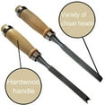 thumbnail image 3 of Juego de cinceles profesionales para tallar madera, 12 piezas de herramientas afiladas para trabajar la madera con estuche de transporte, ideal para principiantes, 3 of 5