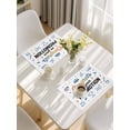 thumbnail image 5 of Blue Funny Words Placemats Set of 6, Cartoon Celebration Trophy Placemats for Dining Table, Place Mats for Kitchen Tabletop, Waterproof Wipeable Dining Table Mats Set, 5 of 9