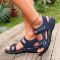 thumbnail image 5 of Hurxie Women's Wedge Sandals Platform: Comfortable Dressy Arch Support Summer Sandals Open Toe Ankle Strap Walking Women Shoes Blue 8.5, 5 of 7