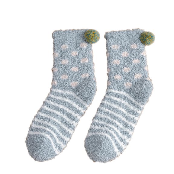 Audhol Cozy Socks for Women Thermal Socks for Womens Coral Fleece Socks Stripe Socks Colorful Lightweight Athletic Socks Casual Socks Winter Socks Fluffy Socks A One Size