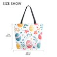 thumbnail image 5 of FORMRS Womens Canvas Tote Bag with Zipper Inner Pocket Shoulder Handbag, Cute Easter Eggs, 5 of 7