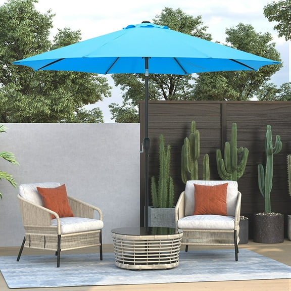 Abble Outdoor 10ft Patio Umbrella with Crank and Tilt - Aqua