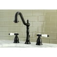 thumbnail image 4 of Kingston Brass  Victorian Porcelain Widespread Bathroom Faucet satin nickel Nickel Finish, 4 of 5
