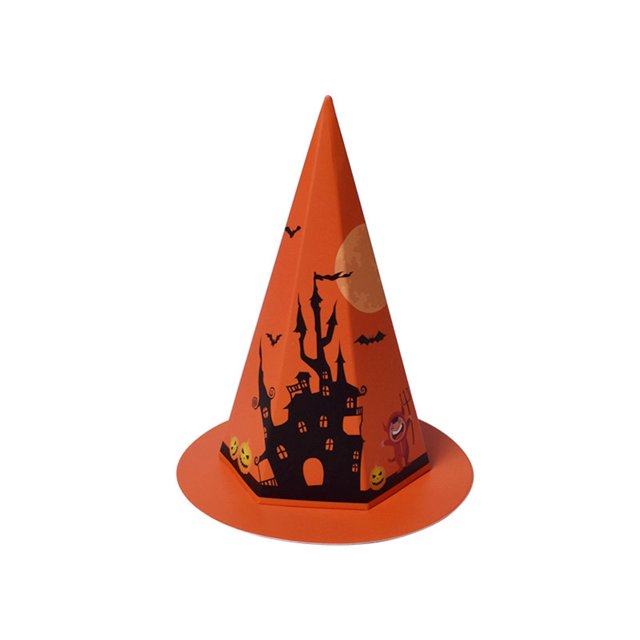 Decodeary Lot de 10 Boîtes de Bonbons d'Halloween Fête Festival en Forme Rangement Sac-Cadeau Biscuits Réutilisable Organisateur de Collations Personnalisé Orange 1 Ensemble