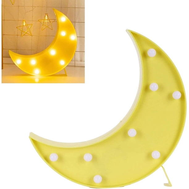 Luz nocturna en forma de luna distintiva de Taian, hermosa lámpara LED decorativa, muy bien decorada para Navidad, Día de San Valentín, bodas, restaurantes, hotel ZefeiWu 8390614868762