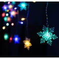 thumbnail image 4 of ZOELNIC Snowflake Window Curtain Lights, 11.5ft 96 LED Snowflake Christmas Lights with 8 Lighting Modes Twinkle Fairy Light for Christmas Tree,Bedroom,House, Holiday,Yard Decoration (Multicolor), 4 of 7